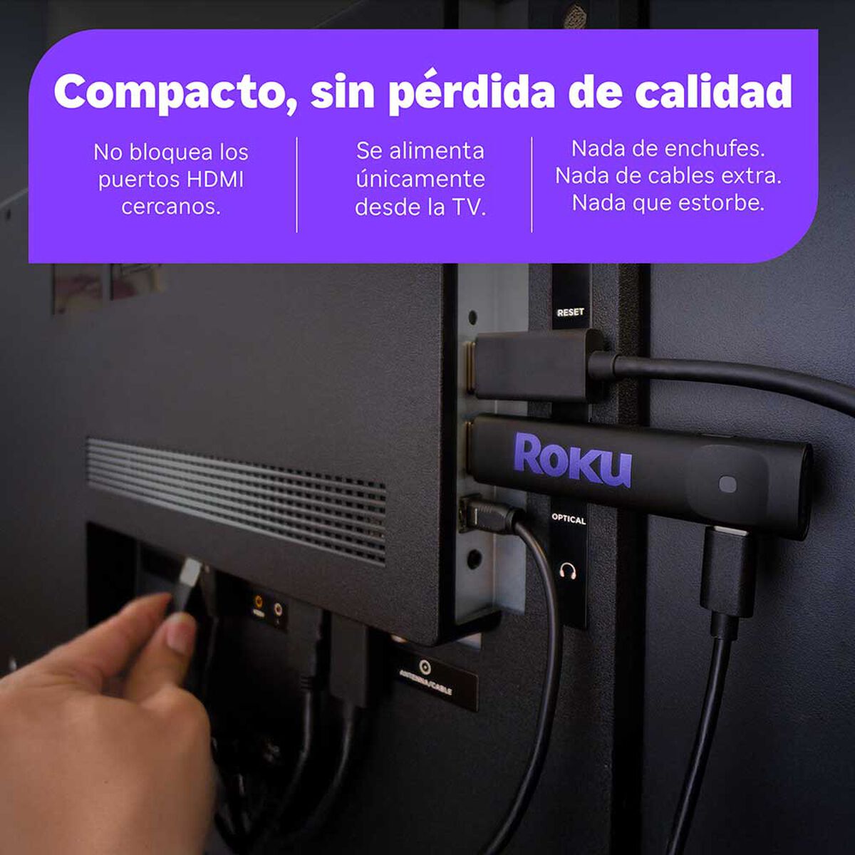 Reproductor Streaming Roku Stick ROK3840MX