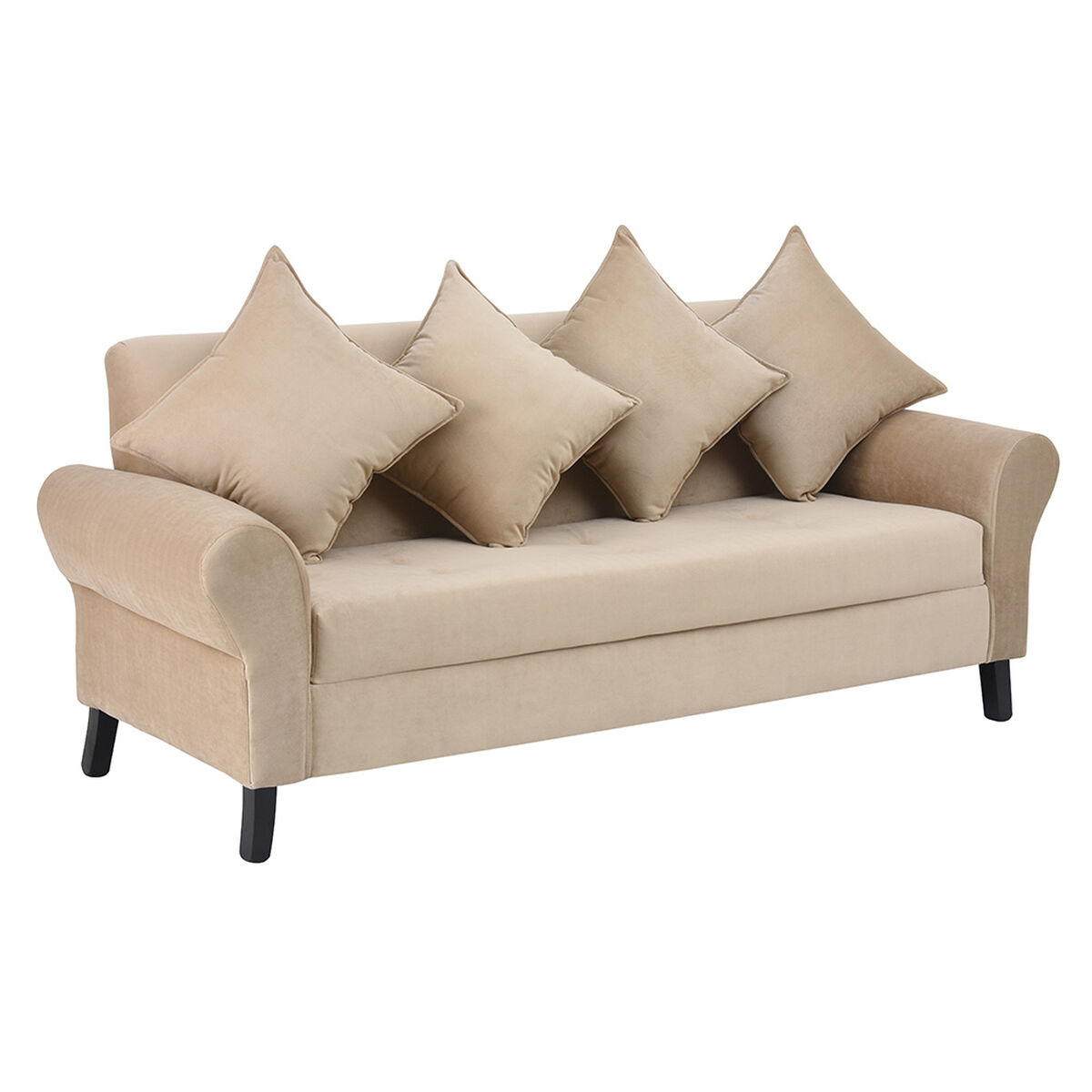 Sofá Bodevir Lua 3 Cuerpos Beige