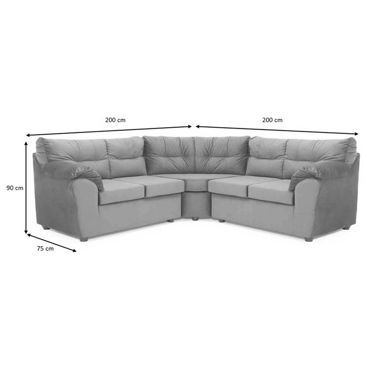 Sofá Seccional Muebles MPR Alerce 5 Café