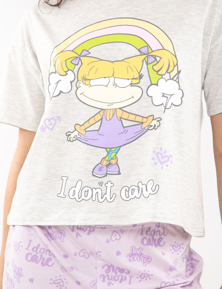 Pijama Corto de Algodón Mujer Nickelodeon