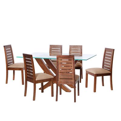 Juego de Comedor Latam Home Alicante 6 Sillas Beige
