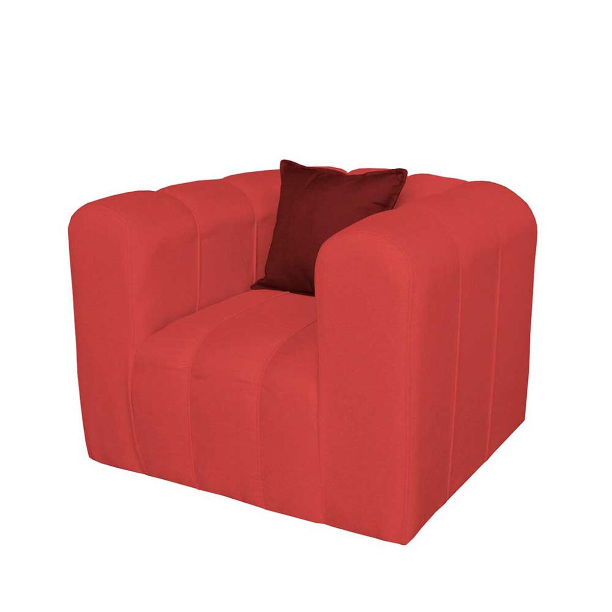 Juego de Living A&M Home Leonol 3,1,1 Cuerpos Burdeo