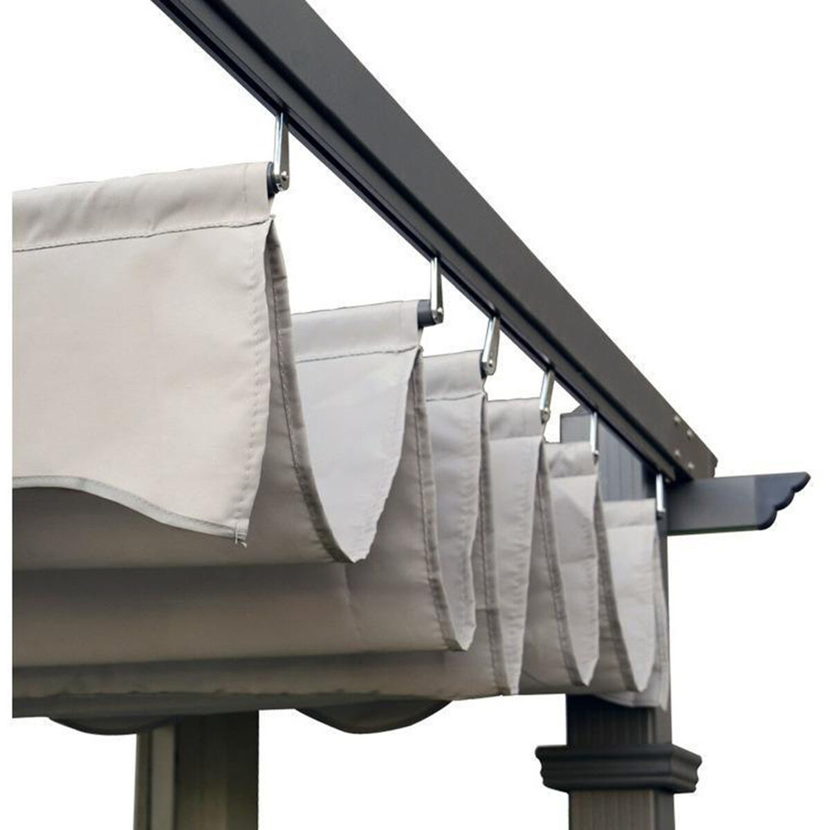 Gazebo Tela Aluminio Retractil Spazzio Roma 3 x 3 mts