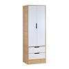 Clóset Mobikit Misuri 2 Puertas 2 Cajones Blanco Carvalo
