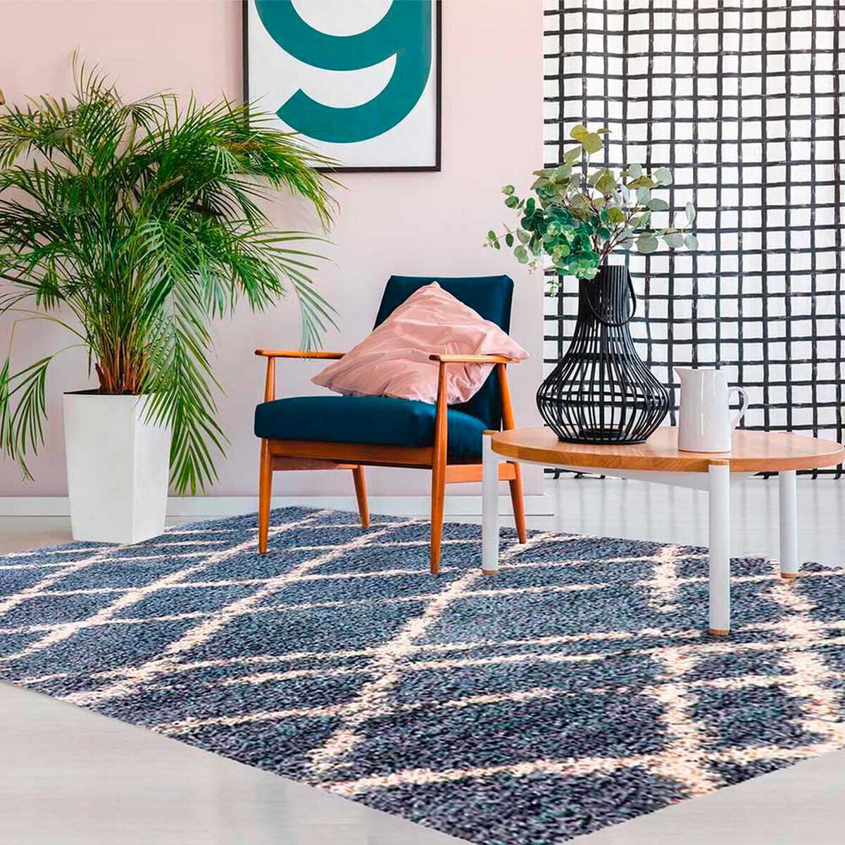 Alfombra Dib Shaggy Design 180 x 275 cm Verde