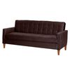 Futón Latam Home Genova Velvet 3 Cuerpos Chocolate