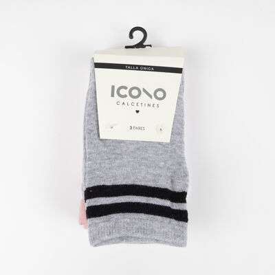 Imagen 1 del producto Pack 3 Calcetines Mujer Icono Surtido