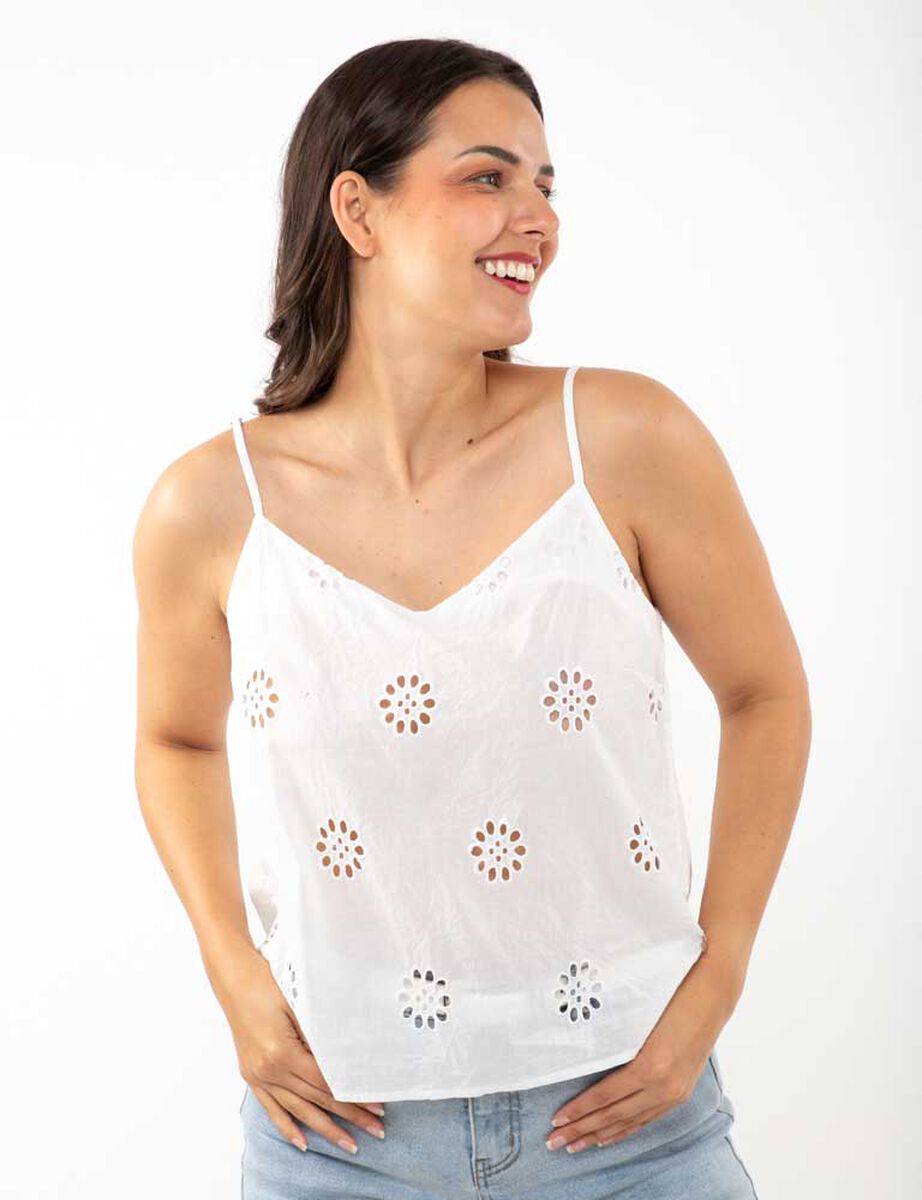 Blusa Algod&oacute;n Sin Mangas Mujer Zibel