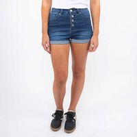 Short Mini Mujer Icono Indigo, Negro