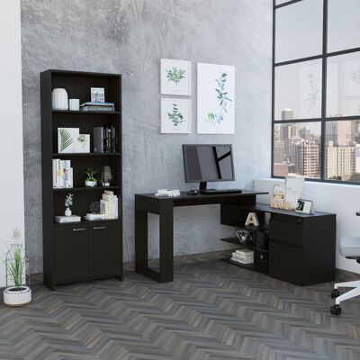 Imagen 1 del producto Escritorio Alteza  + Biblioteca Lisa 1,80 Con Puertas