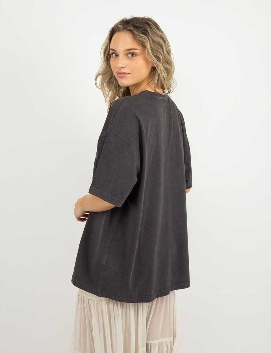 Polera Con Estampado Ovesized Mujer Icono