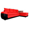 Seccional Derecho Elegant Houston Cheise Tela/PU 5 Cuerpos Rojo
