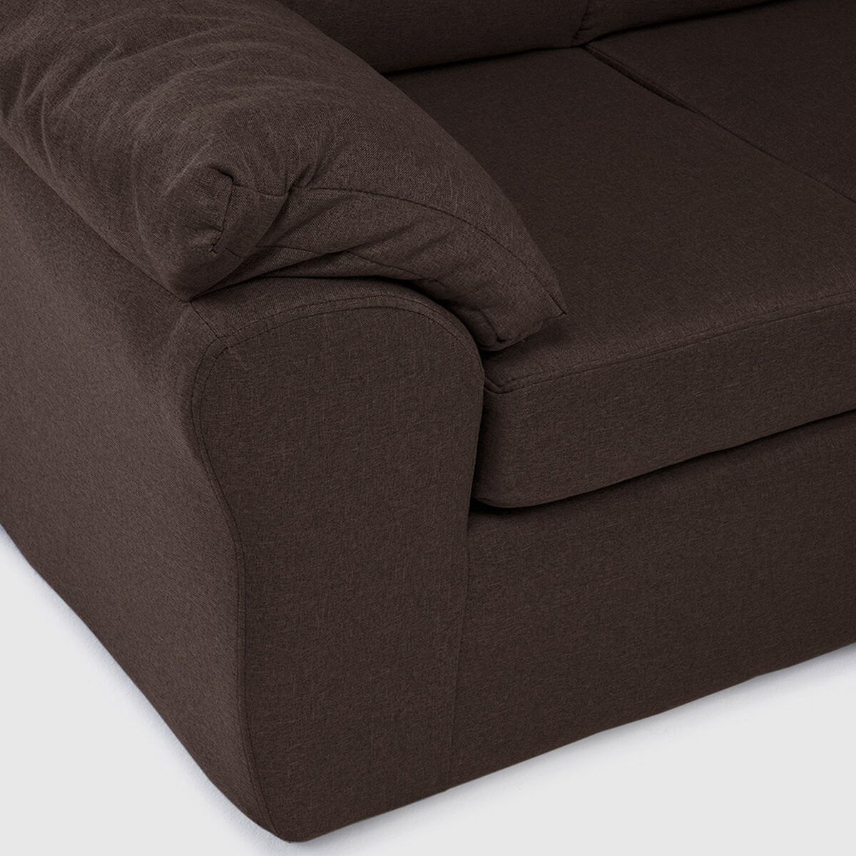 Seccional Muebles MPR Array&aacute;n 2-1-2 Cuerpos Tela Chocolate