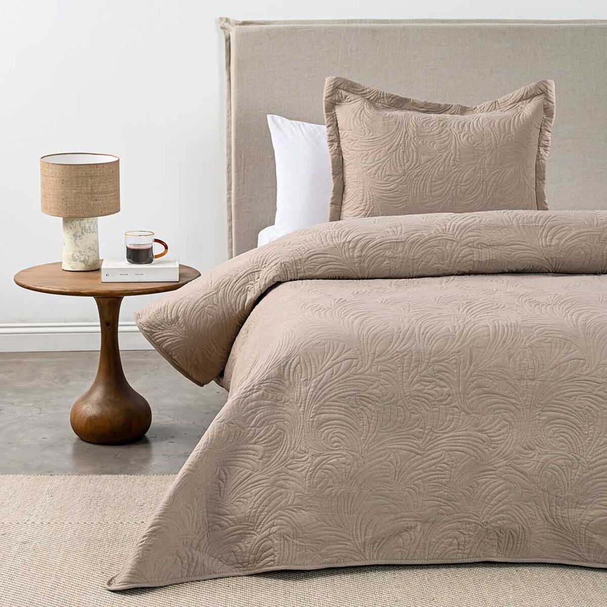 Quilt Cannon 1.5 Plazas Matelado Taupe