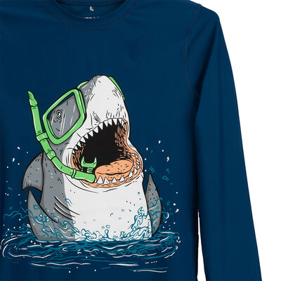 Imagen 2 del producto Traje de Baño Polera UV Niño Cutback Grafito, Navy