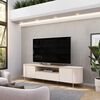 Rack TV Vekkahome Areta Hasta 75" Beige