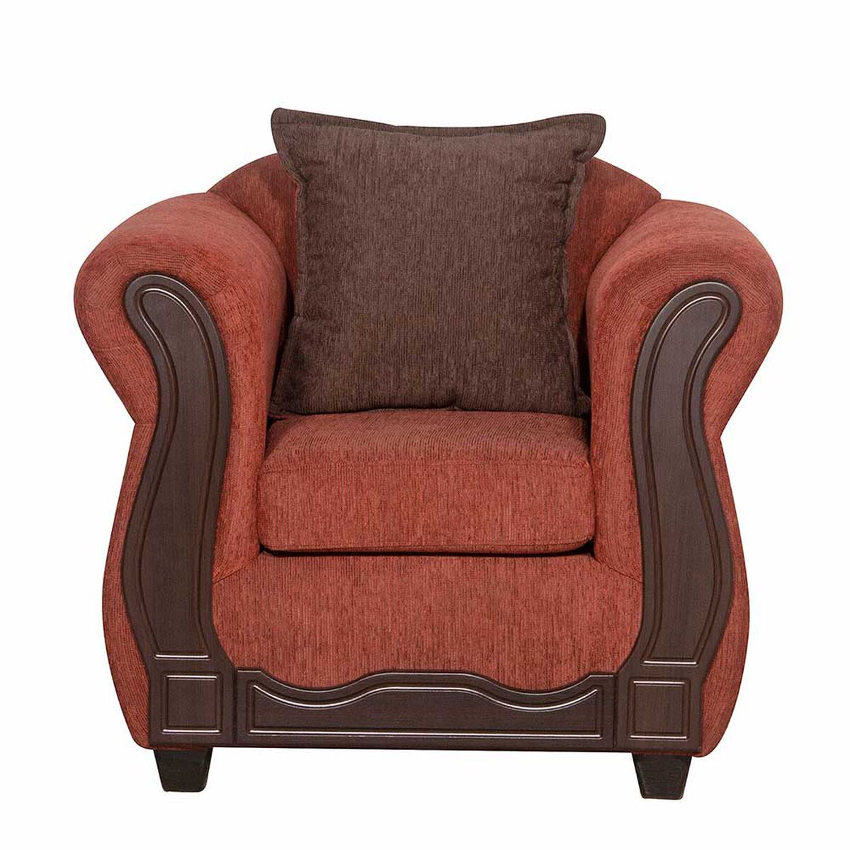 Juego de Living Black Factory Barcelona 4 Cuerpos Terracota