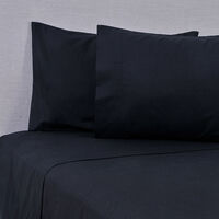 Juego de Sábanas Mashini 144 Hilos Súper King Liso Negro