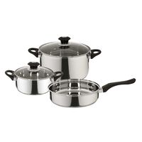 Batería de Cocina Acero Inoxidable Fantuzzi Corazza Plateado 5 Piezas