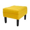 Pouf Bodevir Wood Felpa 1 Cuerpo Amarillo