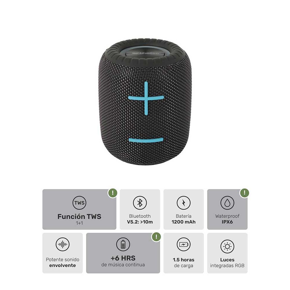 Parlante Bluetooth Lhotse Trip Go Gris