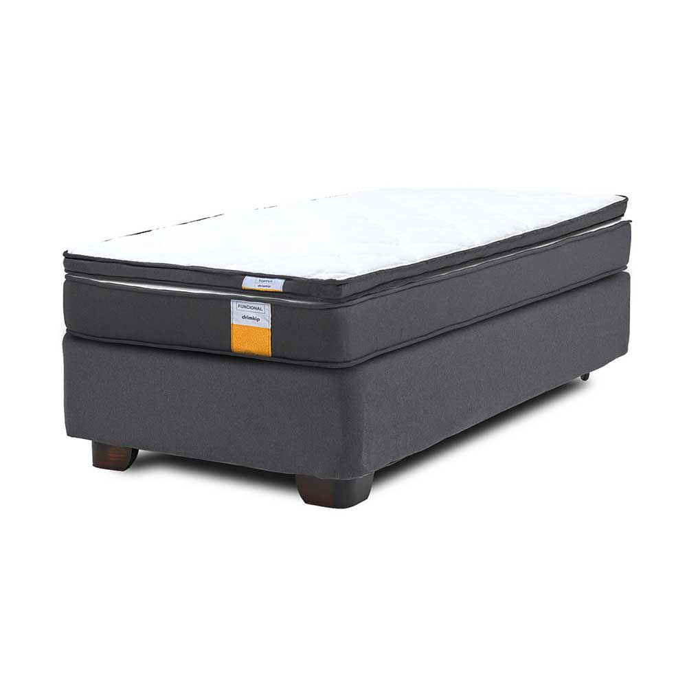 Cama Americana Drimkip 1,5 Plazas Plus Funcional + Topper