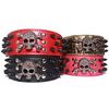 Collar Mascan Grueso Calavera Puntas Redondas Eco cuero para Perro