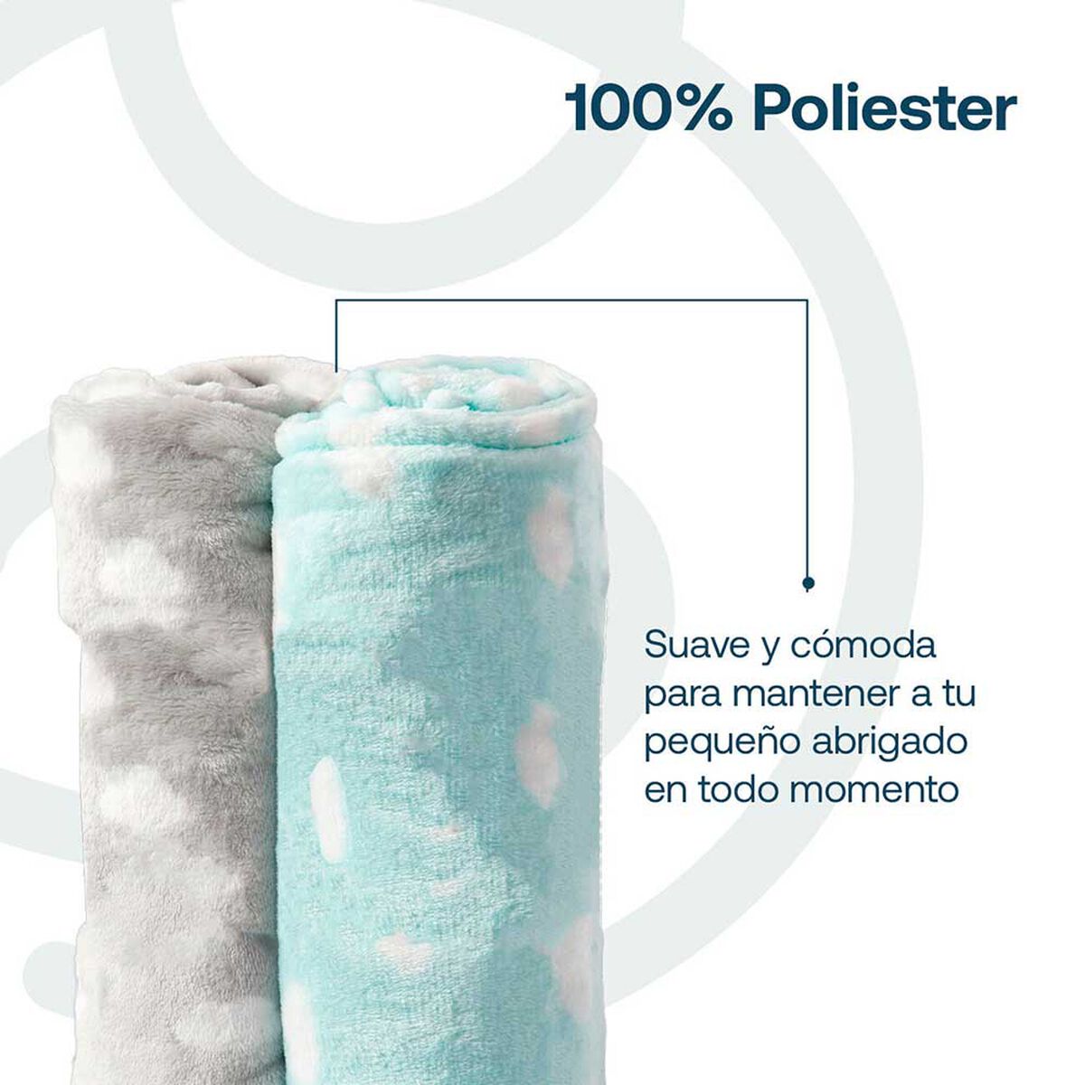 Pack 2 Mantas Celeste Bebesit