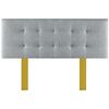 Cama Europea Prelude 2 Plazas Radiant 190 Cm + Respaldo Urban Plata