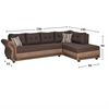 Sofá Seccional Derecho Muebles M&E Cochamó 3 Cuerpos Chocolate