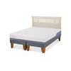 Cama Europea CIC Base Dividida 2 Plazas Excellence Plus + Respaldo Dublin Alpino