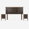 Cama Europea Rosen Base Dividida 2 Plazas Indie + Respaldo + 2 Veladores Anna
