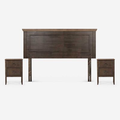 Imagen 2 del producto Cama Europea Rosen Base Dividida 2 Plazas Indie + Respaldo + 2 Veladores Anna