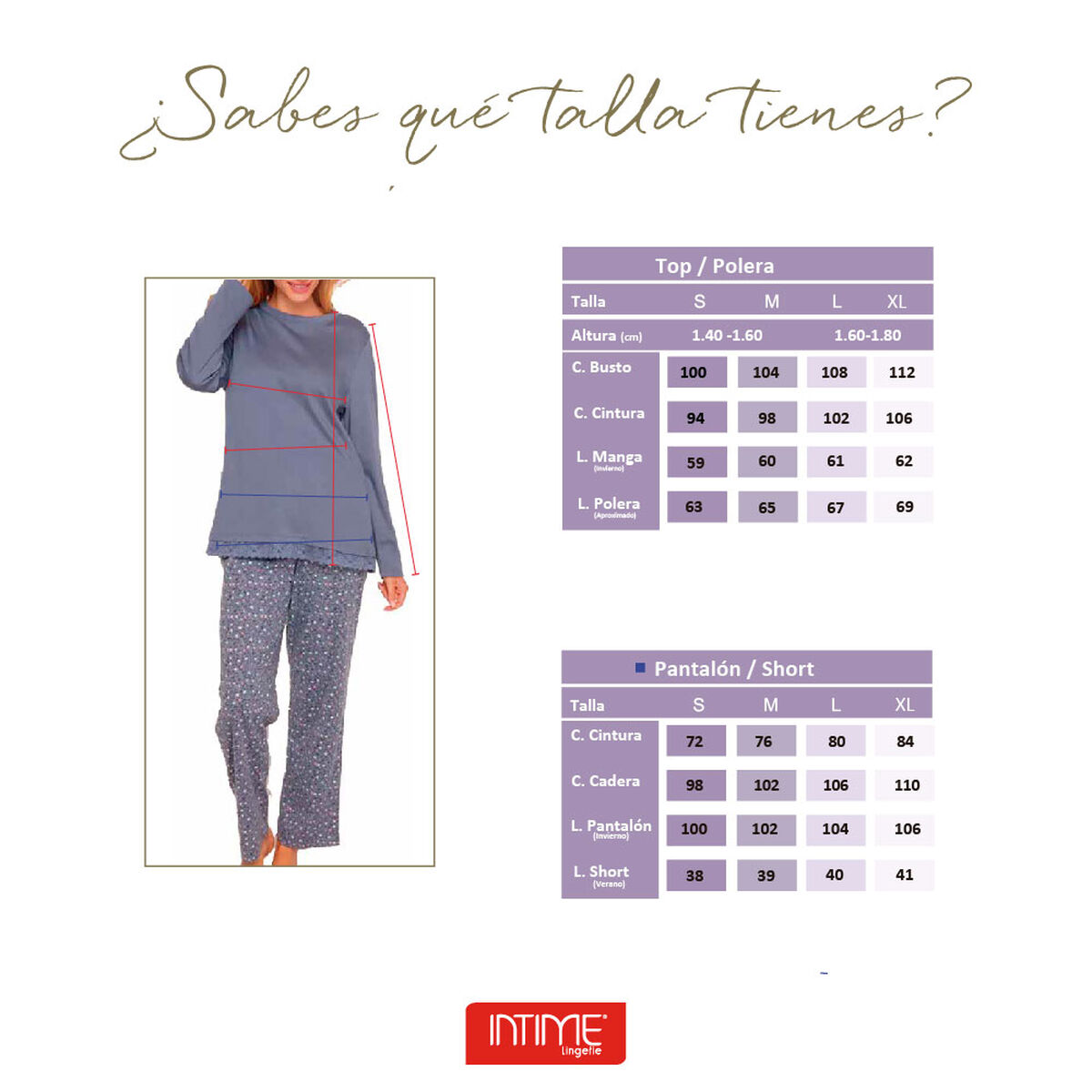 Pijama de Algodón Mujer Intime