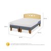 Cama Europea CIC Base Dividida 2 Plazas Excellence Plus + Respaldo Gales Mostaza