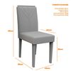 Juego de Comedor VekkaHome Isa 4 Sillas Gris