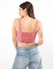 Polera Tartán Crop Sin Mangas Mujer Icono