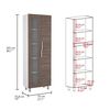 Alacena TuHome Fendi 4 Puertas Blanco Castaño