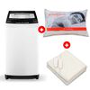 Combo Lavadora Mademsa 9.5K+ Pack Almohadas Celta Imperial Soft Blanca + Calientacama Kioto 2 Plazas