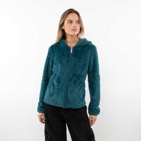 Polerón Peludo Mujer Icono Petroleo