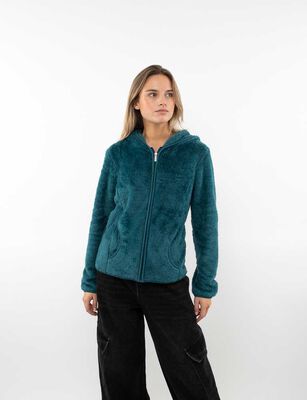 Imagen 1 del producto Polerón Peludo Mujer Icono Petroleo