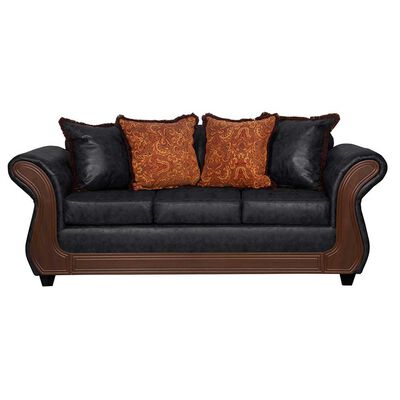 Imagen 1 del producto Sofá Black Factory Palermo 3 Cuerpos Negro