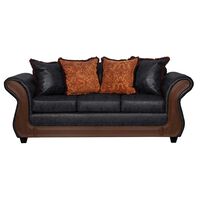 Sofá Black Factory Palermo 3 Cuerpos Negro