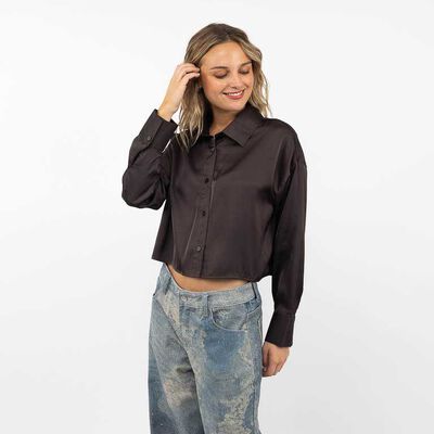 Blusa Crop Manga Largas Mujer Icono