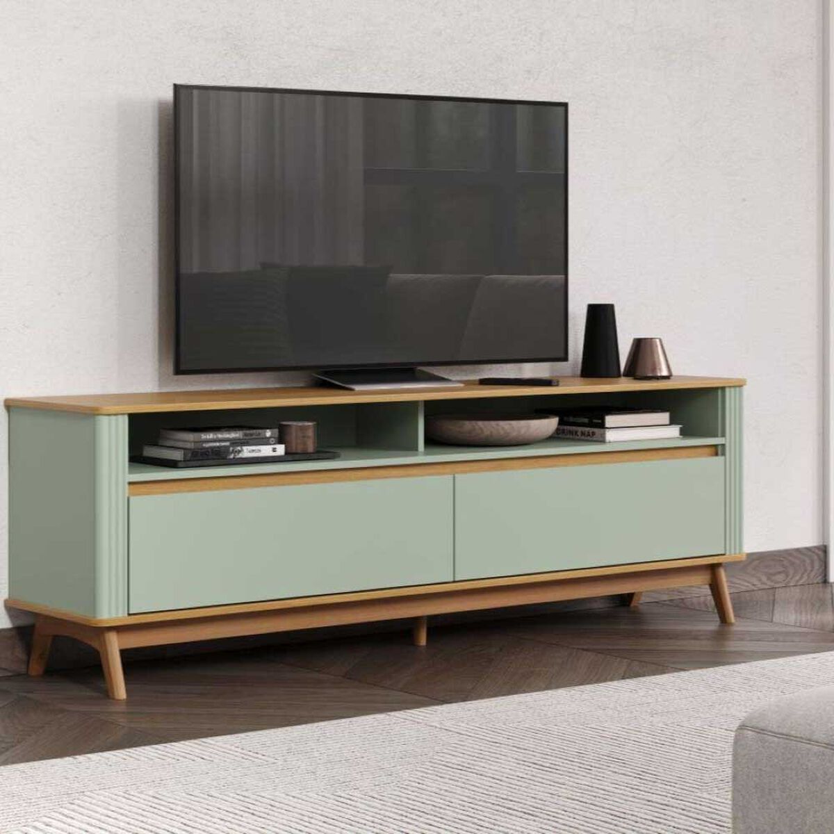 Rack TV Amuv Olmo Hasta 80" Verde