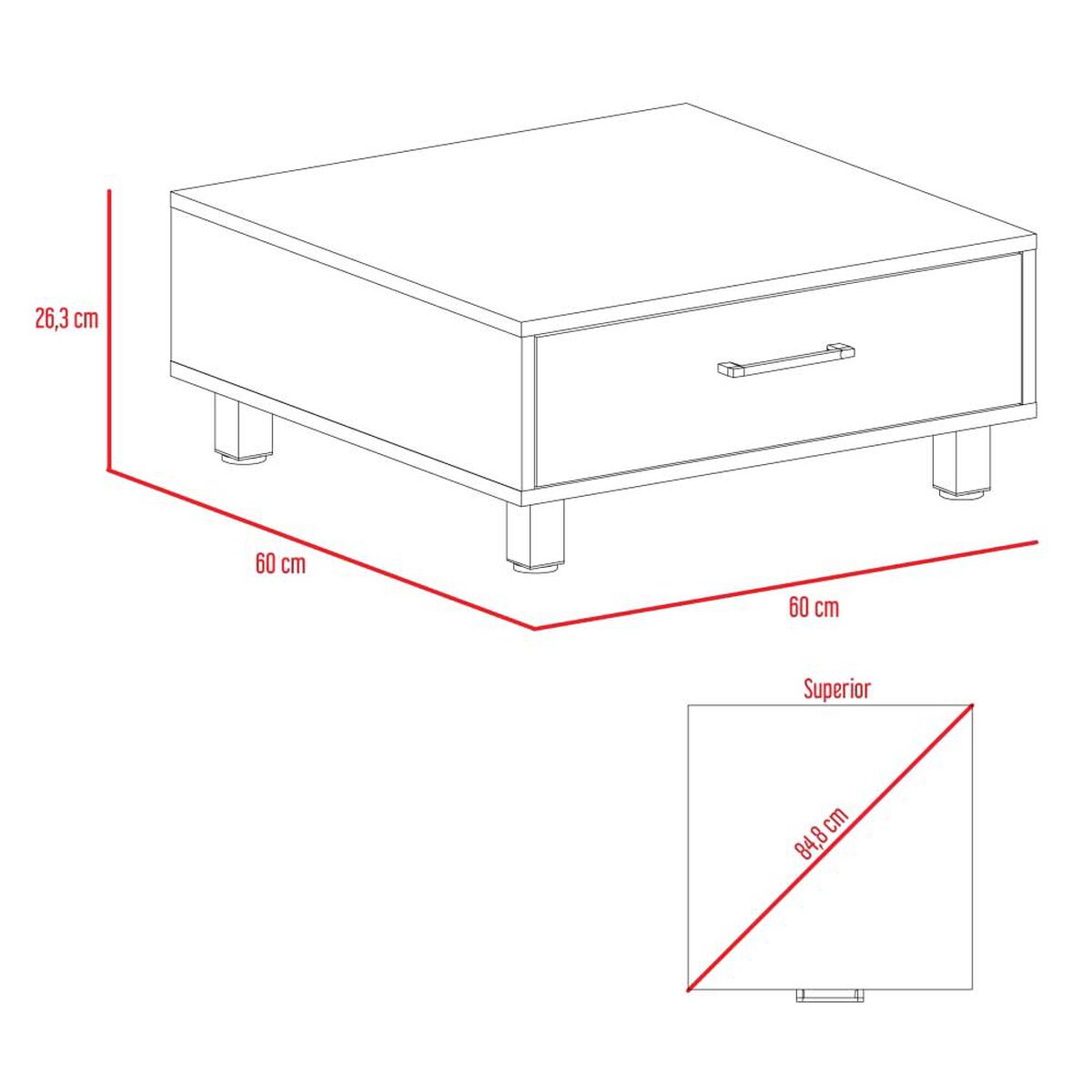 Combo Bar Esquinero + Rack Extensible TV40 + Mesa de Centro TuHome Beijing Rovere