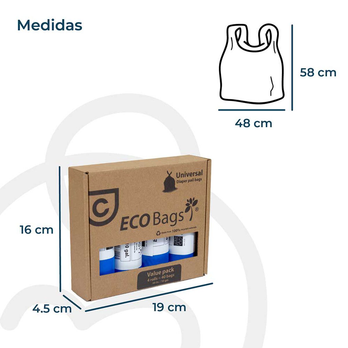 Bolsas 4x40 Basurero Bebesit