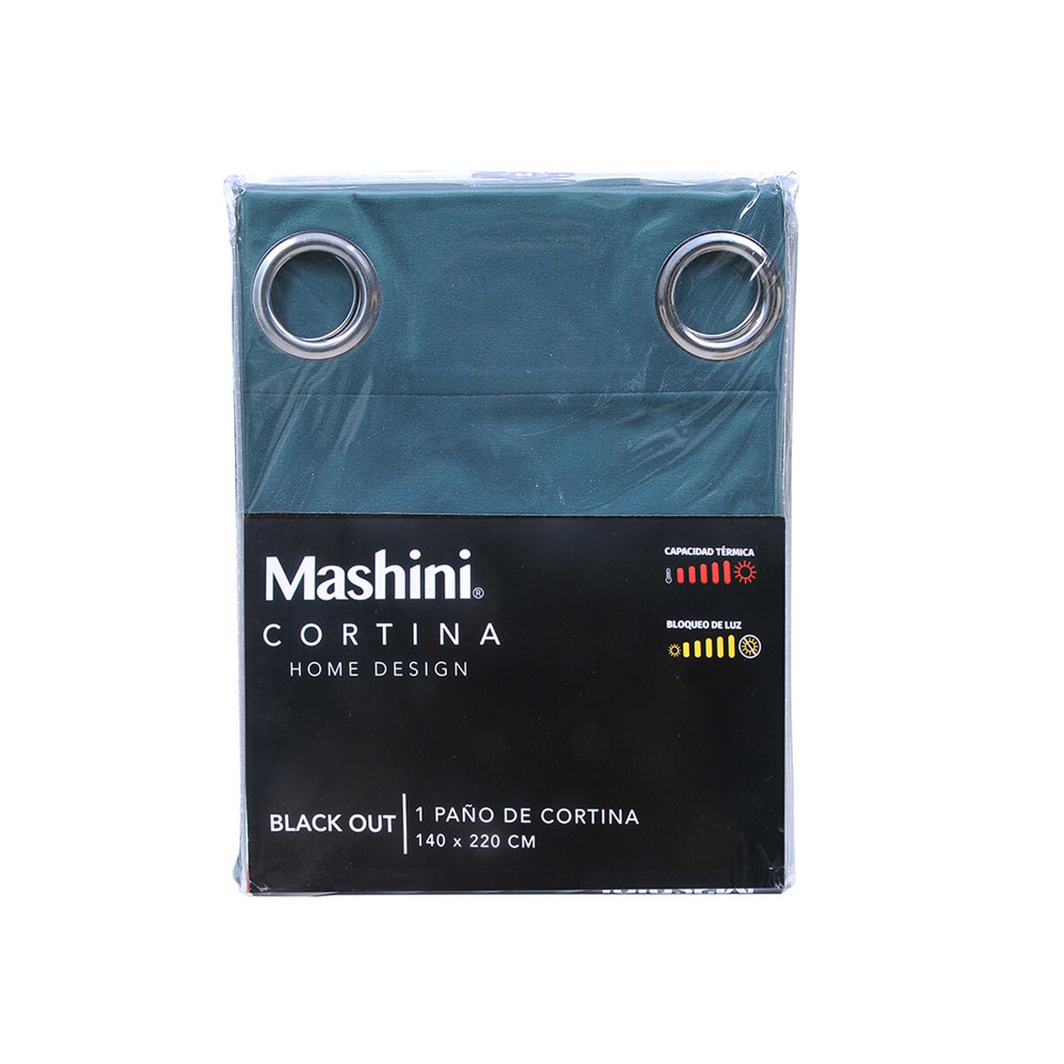Cortina Blackout Mashini Selecta Verde Dark 140 x 220 cm