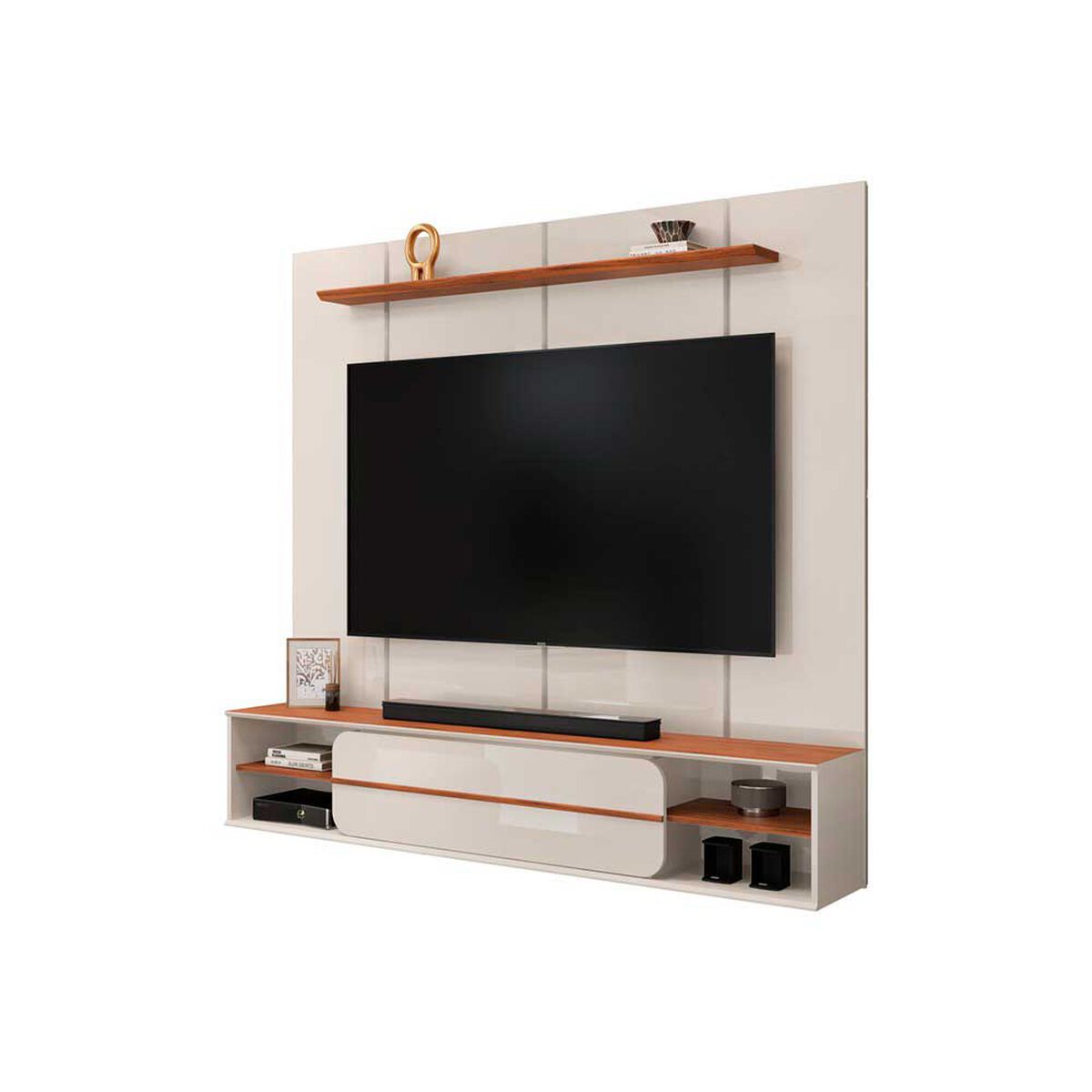 Panel TV Altavision Alana Blanco y Café