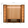 Rack TV 70" + Panel Neon Float Led + 2 Vitrinas Decocasa Carvalho